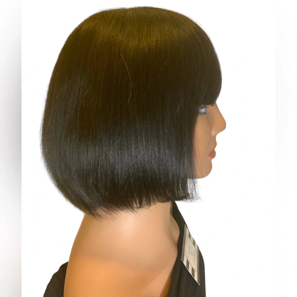 BC263 Brazilian Remy Short Straight Bob Wig 8”
